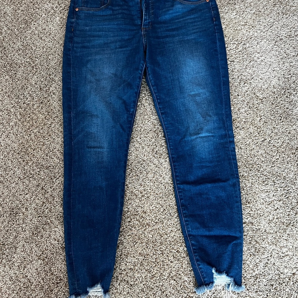 Loft frayed crop jeans